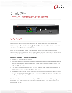 Omnia.7FM Brochure - The Telos Alliance