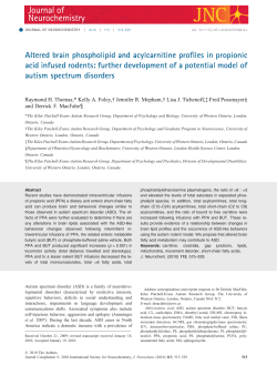 Altered brain phospholipid and acylcarnitine profiles in propionic