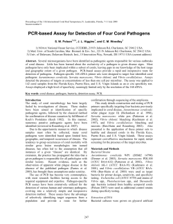 PCR-based Assay for Detection of Four Coral Pathogens