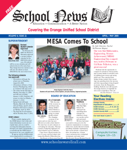 School News Roll Call - Orange Unified School District