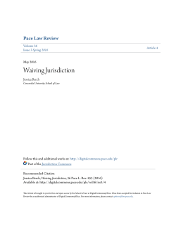 Waiving Jurisdiction - DigitalCommons@Pace