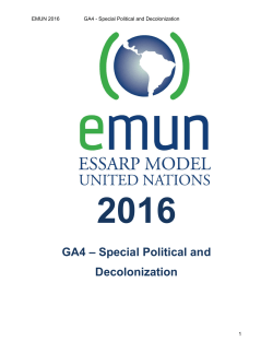 GA4 &ndash; Special Political and Decolonization
