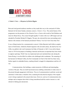 a nation`s voice - Arts Council of Ireland