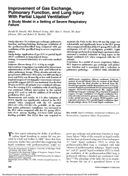 Improvement of Gas Exchange, Pulmonary