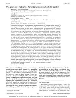 Designer gene networks: Towards fundamental cellular