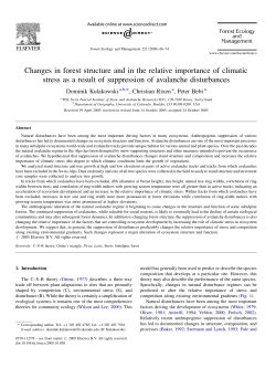 Changes in forest structure and in the relative importance of climatic