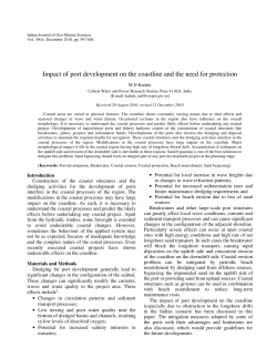 Impact of port development on the coastline and the need for