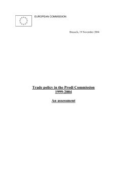 Trade policy in the Prodi Commission 1999