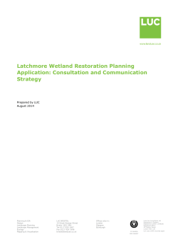 Consultation Strategy - New Forest Higher Level Stewardship Scheme