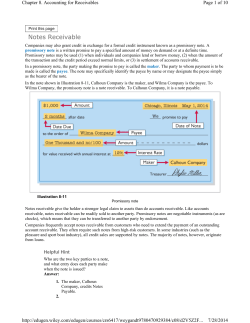 Notes Receivable - Homework Market