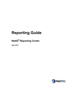 Reporting Guide
