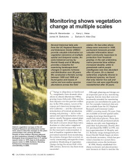 Monitoring shows vegetation change at multiple scales