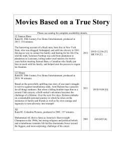 Movies Based on a True Story - Franklin Lakes Public Library