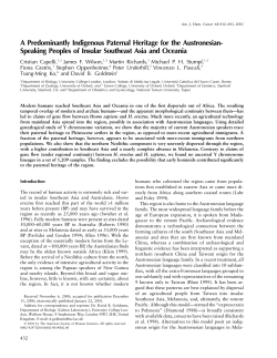 Speaking Peoples of Insular Southeast Asia and Oceania