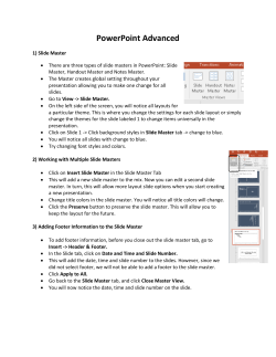 PowerPoint Advanced