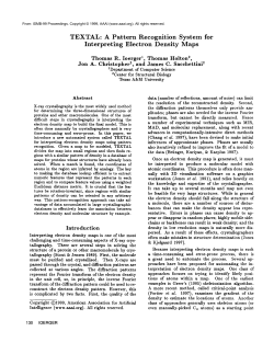 A Pattern Recognition System for Interpreting Electron Density Maps