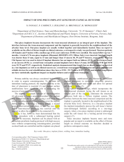 IMPACT OF ONE-PIECE IMPLANT LENGTH ON CLINICAL