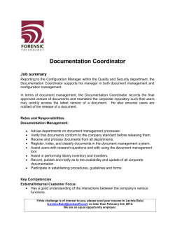 Documentation Coordinator