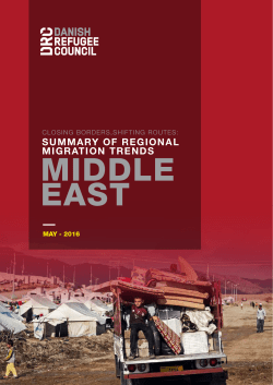 DRC Middle East Regional Migration Trends May 2016 , 842KB