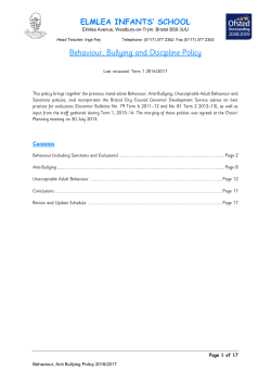 behaviour and anti bullying policy 2016-17