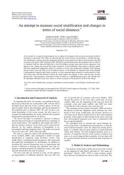 An attempt to measure social stratification and changes in terms of