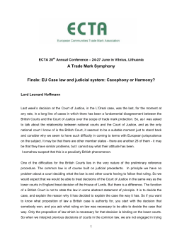 A Trade Mark Symphony Finale: EU Case law and judicial