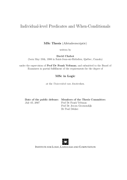Individual-level Predicates and When-Conditionals