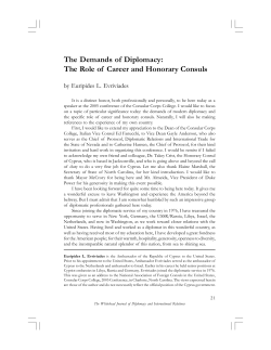 The Demands of Diplomacy
