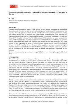 Computer-Assisted Pronunciation Learning in a Collaborative