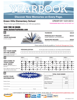 SAVE TIME GO ONLINE. www.JostensYearbooks.com