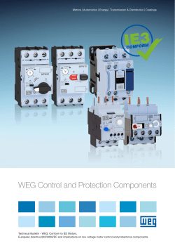 Technical Bulletin - WEG: Conform to IE3 Motors