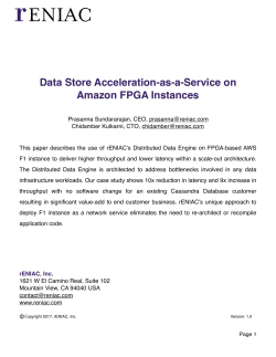 Data Store Acceleration on Amazon FPGA Instances