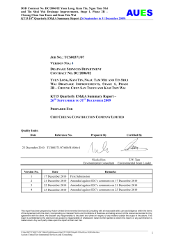 JOB NO.: TCS00371/07 CONTRACT NO. DC/2006/02 2B &ndash; C KT15