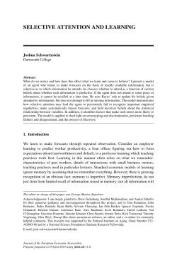 selective attention and learning