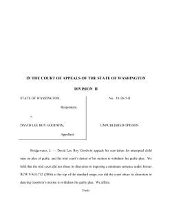 in the court of appeals of the state of washington