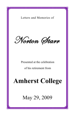 Norton Starr - Amherst College