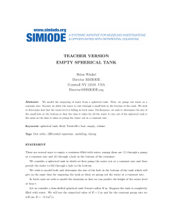 TEACHER VERSION EMPTY SPHERICAL TANK