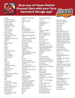Scan any of these Mattel Diecast Cars with your Cars Daredevil
