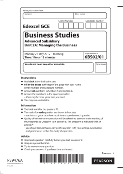 Question paper - Edexcel