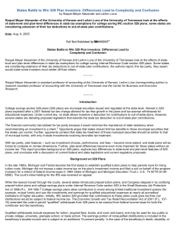 States Battle to Win 529 Plan Investors: Differences Lead to