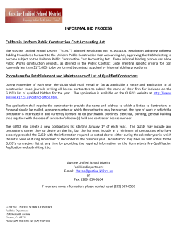 informal bid process - Gustine Unified School District