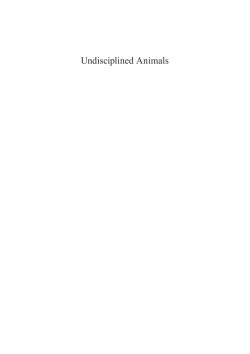 Undisciplined Animals - Cambridge Scholars Publishing