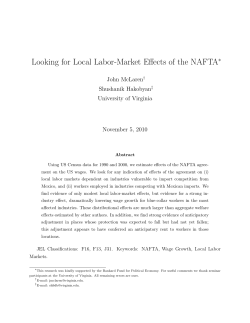 Looking for Local Labor-Market Effects of the NAFTA