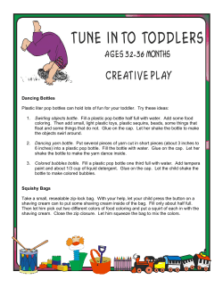 Dancing Bottles Plastic liter pop bottles can hold lots of fun for your