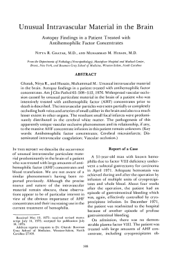 Unusual Intravascular Material in the Brain