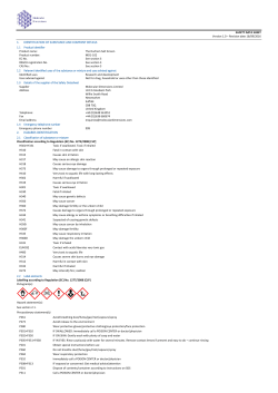 1. identification of substance and company details 2. hazards
