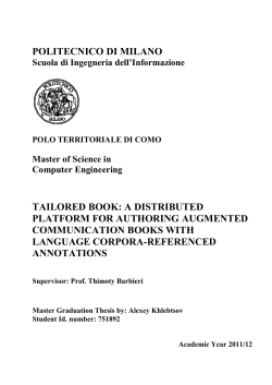 politecnico di milano tailored book: a distributed platform