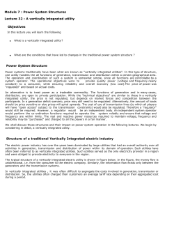 Module 7 : Power System Structures Lecture 32 : A vertically