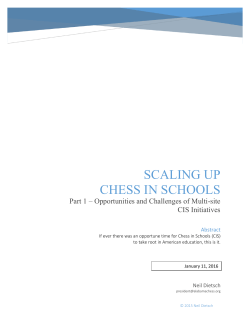 Scaling up chess in Schools