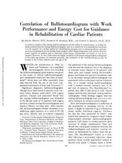 Correlation of Ballistocardiogram with Work